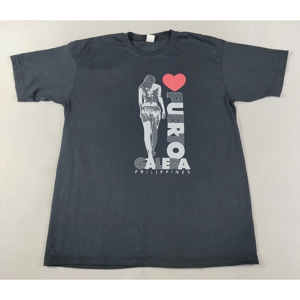 Whistler Shirt Mens‎ Large Black Puerto Galera Philippines Graphic Tee Souvenir
